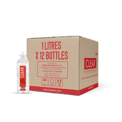 Clear Pani 1 Ltr Water Bottle (Pack of 12)