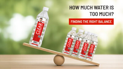 Fresh bottled water representing healthy hydration.