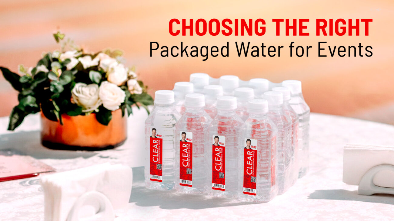 Clean and hygienic packaged drinking water for events and functions